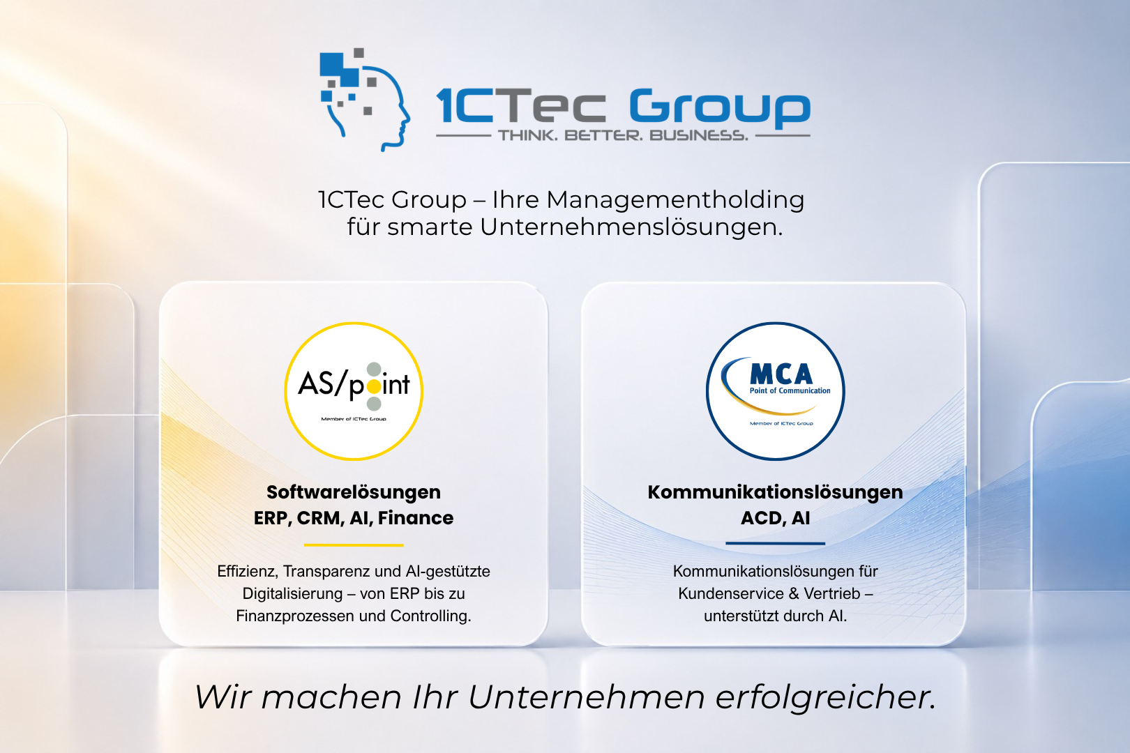 Organigramm 1CTec Group Die Sales Champions Strategy ist Teil der 1Ctec Group